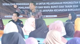 KPU Riau Bersama KPU Siak Sosialisasikan PSU kepada Pemilih